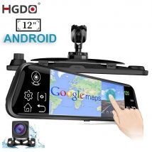 HGDO12" 4G Car DVR  3 in 1 Android GPS NAVI Auto WiFi FHD 1080P Rearview Mirror Dash Camera Driving Video Recorder Dash cam