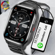 SENBONO AIR3 2024 Neue AMOLED Männer Smart Uhr Bluetooth Anruf 24 H Gesundheit Tracker NFC Sport Smartwatch Männer Frauen für IOS Android