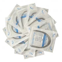 10 pz/pacco Dentale Ortodontico In Acciaio Inox Rotondo/Rettangolare Filo Forma Ovoide Dentista Materiale Dentale Arco Filo