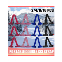 2/New Skiing Pole Shoulder Hand Carrier Lash Handle Straps Adjustable Buck Hook Loop Protecting Nylon Ski Handle Strap Bag