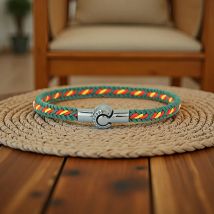 Unikatowy etniczny bransoletka sznurkowa unisex, ręcznie robiona, pleciona, przynosząca szczęście, bransoletka dla par, akcesoria rekreacyjne, pulseria.