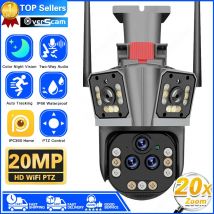 20mp 10k wifi ip 20x Zoom überwachung ptz Kamera Multi-Objektiv-Kamera Smart Home Auto Tracking 360 ° drahtlose Outdoor-CCTV-Kameras