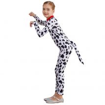 Costume dalmata per bambini di Halloween Costume cosplay per cani maculati Tuta con coda 3D per giochi di ruolo per feste a tema