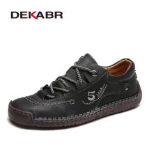 DEKABR Weiche männer Casual Schuhe Atmungsaktive Split Leder Handgemachte Schuhe Marke Männer Rom Stil Schuhe Flache Mokassins Männer Turnschuhe