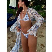 ZRTAK Dreiteiliger heißer Bikini Micro Badeanzug Damen Dreieck Bikini Set Sexy Bademode String Beachwear Tanga Brasilianischer Biquini