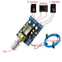 TEA2025B Audio-Stereo-Verstärkermodul 3 W + 3 W 2-Kanal-Audioverstärkerplatine mit einstellbarem Potentiometer DC 5–12 V