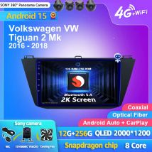 Android 15 Carplay Auto 2K Schermo Autoradio Lettore Multimediale Per Volkswagen Tiguan 2 Mk 2016 2017 2018 2 din Autoradio Stereo