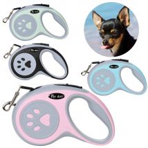 3 m 5 m Hundepfoten-Design-Leine für kleine, mittelgroße und große Hunde, Outdoor-Walking, Welpe, stark, einziehbares Nylonseil, Yorkies, Heimtierbedarf