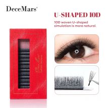 DeceMars U-förmige 10D-Wimpernverlängerung (12 Linien/Tablett) für Make-up