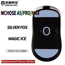 Pegatina de ratón deportivo de forma inusual, pies MCHOSE A5 Promax, superficie curvada, PTFE, Anti colapso, zorro plateado de hielo mágico