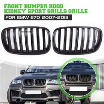 Glänzend schwarze Auto-Frontstoßstangenhaube, Nieren-Sportgrills, Gitter für BMW E70 E71 X5 X6 2007–2013 51137157687   Renngrill