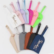 1pc Koffer Etikett Gepäck Boarding Bag Tags Name ID Adresse Inhaber Reise zubehör Frauen Männer Pu Leder Gepäck anhänger