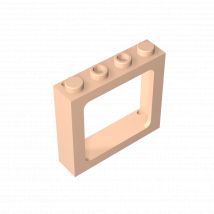 Gobricks GDS-2038 Fenster 1 x 4 x 3 Zug mit Rollladenlöchern und massiven Bolzen an den Enden, kompatibel mit Lego 6556 Spielzeugteilen