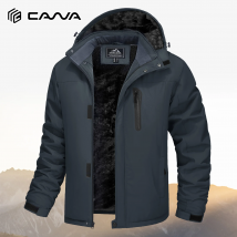 Winter-Ski-Schnee-Fleecejacken Verdickte Jacke Herren Wasserdichte Wander- und Skijacken Outdoor-Berg-Trekking-Windbreaker Parka