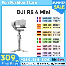 DJI RS 4 Mini stabilizator Gimbal do aparatu 2kg/4.4lbs inteligentne śledzenie ładunku uchwyt do