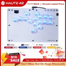 Haute42 Joystick Arcade Hitbox Controller Button Rim leverless Arcade Stick Controller For PC/ Ps4 / ps5/Steam Fightstick Arcade