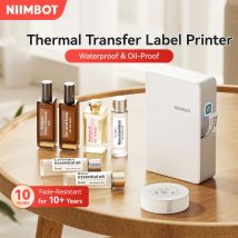 Etichettatrice a trasferimento termico Niimbot B18 con nastro Stampante per etichette Bluetooth per olio essenziale Conservazione prolungata Resistente allo sbiadimento