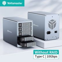 [FS5C3] Yottamaster 10Gbps 5-slot USB C HDD Enclosure Daisy-chained Type C External HDD Enclosure Support 2.5"/3.5" SATA HDD SSD