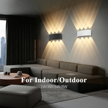 Lámpara de pared moderna Cubo Led Aplique de pared Lámpara impermeable IP65 Luz de pared interior 110V 220V para baño Iluminación exterior 4W 6W 8W