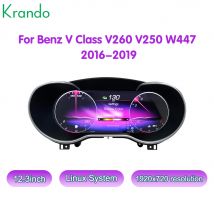 Krando 12,3'' Auto Digital Cluster Für Benz V klasse V260 V250 W447 2016-2019 Gauge Cluster Tacho multimedia LCD