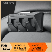 Sitzlehnenhaken für Tesla New Model Y Juniper 2025 Launch Model 3 Highland 2024, mehrere Haken, faltbares Design