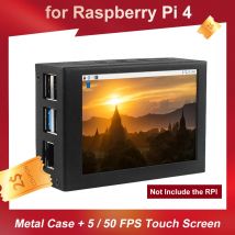 3,5 zoll Raspberry Pi 4 Display 5 50 FPS 480x320 Pixel Touchscreen Monitor Metall Fall Aluminium Shell für Raspberry Pi Modell B