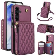 Umhängetasche für Samsung Galaxy A56 A36 A16 A55 A35 A15 A54 A14 A73 A53 A13, RFID-blockierende Handtasche, Geldbörse, Flip-Cover