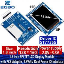 1,8 Zoll SPI TFT LCD Display Modul 128x160 mit PCB Adapter, 3,3V/5V Dual Power IO Schnittstelle für Arduino