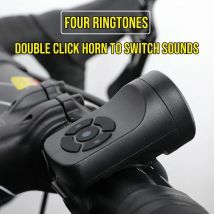 Campanello Elettrico USB Ricaricabile per Bicicletta, Clacson per Moto, 4 Modalità, Campanello per Mountain Bike, Allarme Antifurto per Ciclismo, Accessorio per Bici