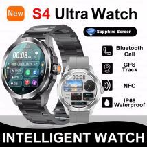 2025 neue S4 Ultra Outdoor Sport Smart Uhr Männer AMOLED HD Bildschirm NFC GPS Kompass Herzfrequenz Wasserdichte Bluetooth Anruf SmartWatch