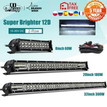 CO LIGHT Super Slim 12D 8 "20" 32 "barra de luz LED Spot Flood 60W 180W 300W barra Led 4x4 para ATV SUV luz de trabajo LED todoterreno 12V 24V