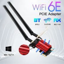 Wifi 6E AX210 PCIE Adattatore Wifi 5400Mbps Scheda di rete Ethernet wireless BT 5.3 2.4G/5G/6GHz Dual Band 802.11AX/AC per Win 10 11