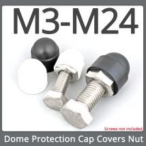 Black White Dome Protection Cap Covers Exposed Hexagon Plastic PE Nut Bolt M3 M4 M5 M6 M8 M10 M12 M14 M16 M18 M20 M22 M24