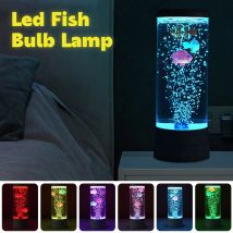LED Fish Lamp Kit Multi-Color Changing Aquarium Tank Night Light Decorative Simulated Fish Bubble Home OfficeLiving Room