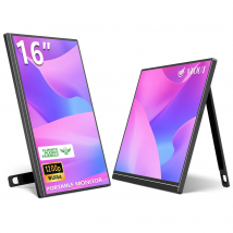 Miglior regalo VEOUT Monitor portatile da gioco da 16 pollici da 60 Hz per laptop, display LCD 1200P FHD Secondo schermo esterno per computer per telefono