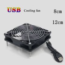 Ventola per PC per computer alimentata tramite USB da 8/12 cm 12 V per ricevitore DVR Xbox TV Box Router Dispositivo di raffreddamento del telaio silenzioso