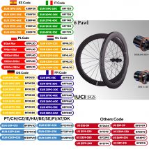 Juego de ruedas de carbono para bicicleta de grava CSC 700C, bloqueo central de freno de disco de cerámica, ruedas de 35/38/40/45/50/58/60mm para bicicleta de carretera y ciclocross