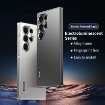 Magnetische Metallhülle für Samsung Galaxy S24 S25 S23 Ultra All Inclusive Lens Frosted Anti Fingerabdruck Schutzhülle Ultradünne Hüllen