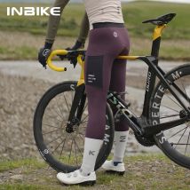 INBIKE Cycling Bib Pants Men's Winter Warm Fleece Mountain Bike Cycling Pants Gel Padded Mountain Bike Pants with Side Pockets