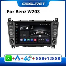 Carplay Android Auto Multimediale per Mercedes Benz W203 C 2004 - 2007 CLC 2008-2010 Autoradio Lettore Audio Stereo GPS Navi SWC RDS