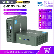 GMKtec G3 Mini PC Intel Alder Lake N100 Windows 11 Pro Computer desktop 8/16 GB di RAM 256/512 GB PCIe M.2 SSD WiFi 6 BT5.2 Mini PC