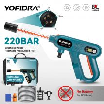 YOFIDRA 3500 W Bürstenlose Elektrische Wasser Spritzpistole 220Bar Hochdruck Auto Waschmaschine Pistole Garten Reiniger Für Makita 18 V Batterie Pin