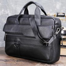 Borsa da uomo grande in vera pelle per uomo d'affari borsa da viaggio in carta A4 borsa a tracolla per Laptop da 14 pollici cartella da uomo