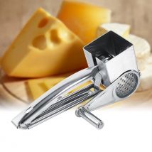 Grattugia per formaggio rotante in acciaio inossidabile artigianale da cucina multifunzionale, 1 tamburo, strumento per tritare fette