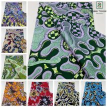 Latest African Grand Golden Wax Fabric Super Good Quality Women Pagne Flash Cotton Prints Batik Ankara Glitter Tissus 6yards