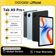 DOOGEE Tab A9 Pro+ Tablet Display HD da 11" 30 GB (6 + 24) 128 GB 8580 mAh Batteria grande Unisoc T7200 Doppio altoparlanti 13 MP Android 15