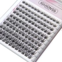 IGUIONSS Wimpern-Cluster, DIY-Wimpernverlängerung, 120 Cluster, Wimpern, 10–16 mm, 10 Stile, C D dd Curl, einzelne Wimpern