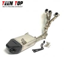 Under-bike Full Exhaust Systems For Yamaha MT09 FZ09 Front Link Pipe Exhaust Muffler Stainless Steel MT09 21-23 Exhaust Elbow