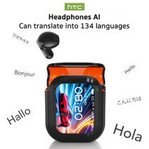 Translator HTC NE20 New Bluetooth 6.0 Wireless Headphones Translation Earphones IPX4 Waterproof Rating Long Battery Life