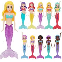 4/3 pezzi 1 borsa Sirena Giochi d'acqua Giocattoli Stile diverso per il nuoto Gioco per bambini nel sole Piscina/Beach/Bath Time Regalo Colore casuale